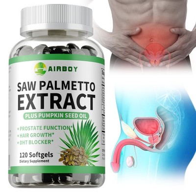 Saw Palmetto 120pcs - Supports Prostate Function,Promotes Hair Growth,Blocks DHT