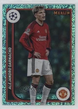 2023-24 Merlin UEFA Club Competitions Aqua Speckle Refractor Alejandro Garnacho