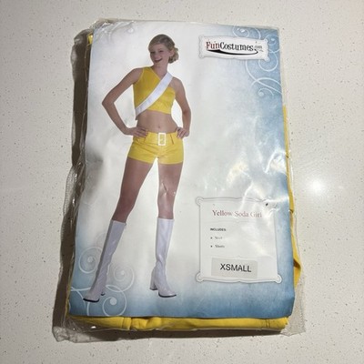 Yellow Soda Girl Costume Xs Retro Party Fun Costumes Y2K