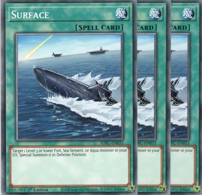 yugioh 3x Surface SDFC-EN033 COMMON ENGLISCH