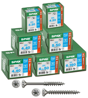 Spanplattenschrauben Edelstahl Torx Spax A2 Vollgewinde Teilgewinde Holzschraube