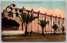 1909 San Gabriel Mission California Postcard - Mitchell Posted Baldwin Park