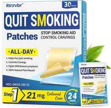 Quit Smoking Patches, Plant Based, Step 1, Stop Smoking Aid, 21mg, 30 Count
