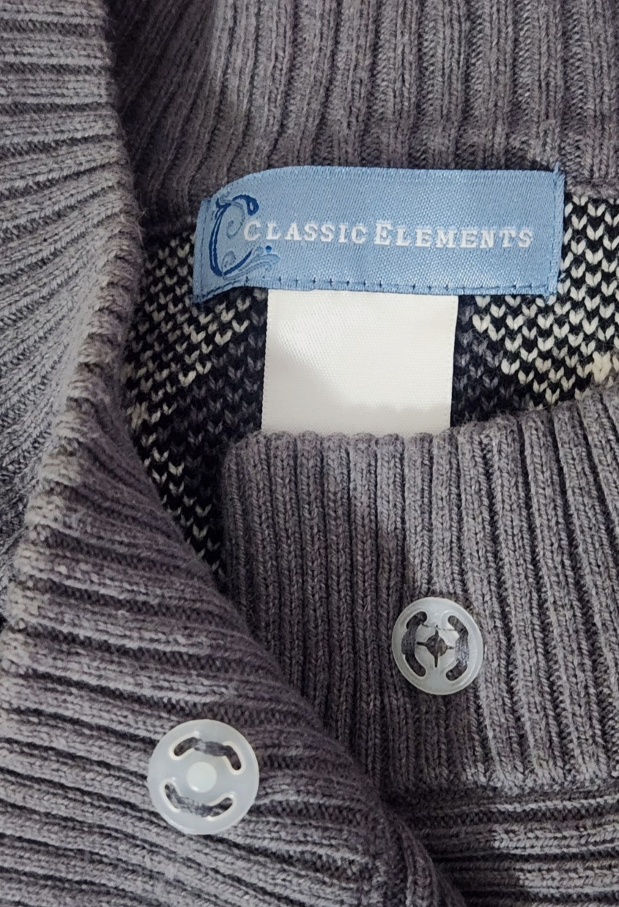 CLASSIC ELEMENTS Argyle Swing Cardigan Sweater L … - image 11