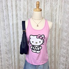Y2K Hello Kitty Sanrio Pink Tank Top Womens M...
