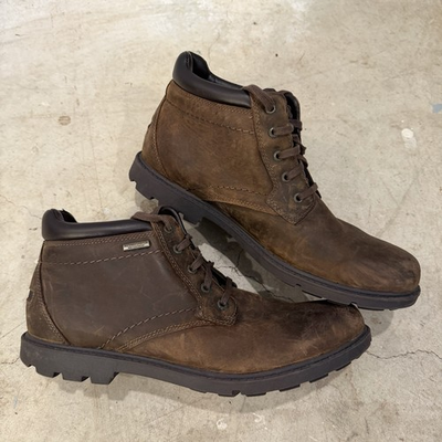 #ad Rockport Storm Surge Hydro Shield Waterproof Brown Leather Chukka Boots Mens 9.5 $39.99