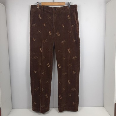 Vintage Polo Ralph Lauren Corduroy Pants Mens 36X30 Brown Duck