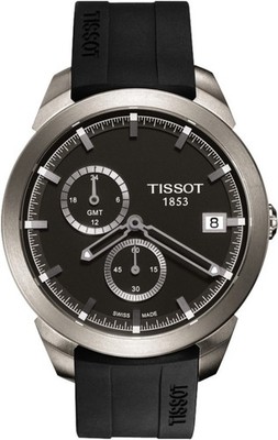 Tissot Carson Black Dial Black Strap GMT Men's Watch T0694394706100