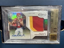 2017 Panini Certified - Patrick Mahomes II RC#207  Auto /149 BGS 9.5 W/Auto 10