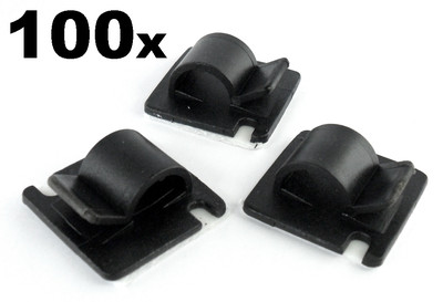 100x Large Self Adhesive Stick-on Mounts for Tidying/ Routing Looms ...