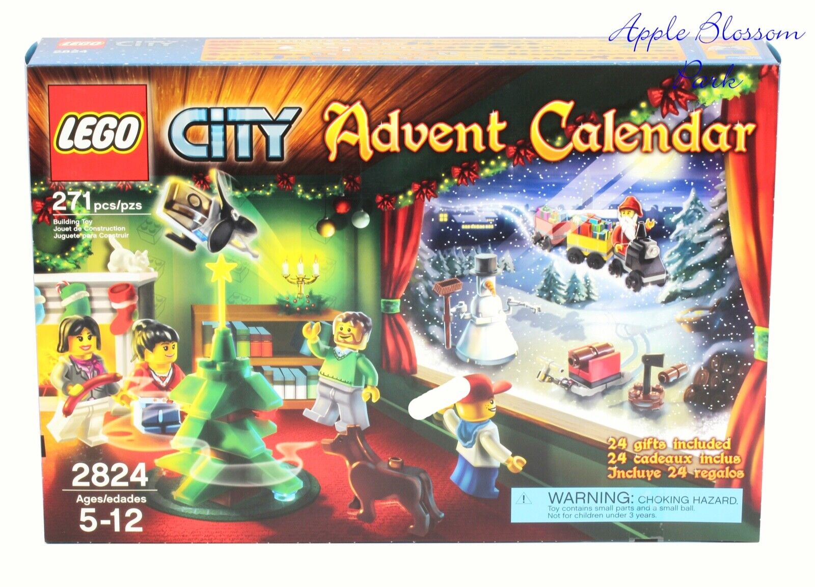 NEW Lego 2010 City ADVENT CALENDAR Christmas Holiday Set 2824 w/Xmas Santa Claus