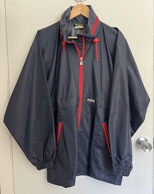 【K-WAY】Long Hooded Anorak NAVY L Long twill down jacket with patch pockets. - NAVY BLUE | Colmar