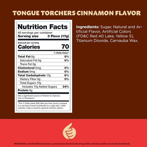 Caramelo duro con sabor a canela caliente Tongue Torchers, bolsa de 1,5 libras (aproximadamente 120 piezas) - Imagen 5 de 7