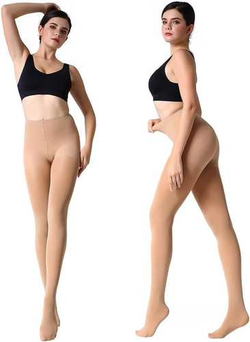 Feinstrumpfhose Damen 2er Pack Bauchweg Strumpfhosen Damen Hautfarbene Strumpfho - Bild 7 von 7