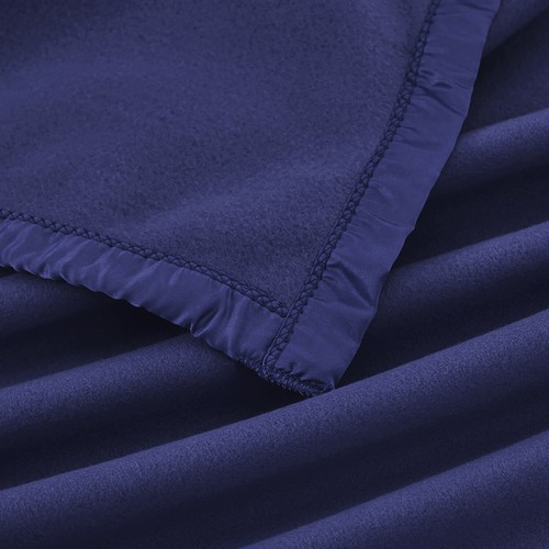 Satin Fleece Blanket All Season Reversible Lightweight Thermal Bed Blanket Throw - Picture 53 of 60