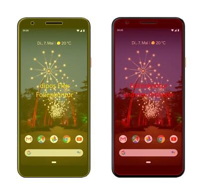 2x Schutzfolie für Google Pixel 3a inkl. Rundung Flex Folie dipos Display Schutz