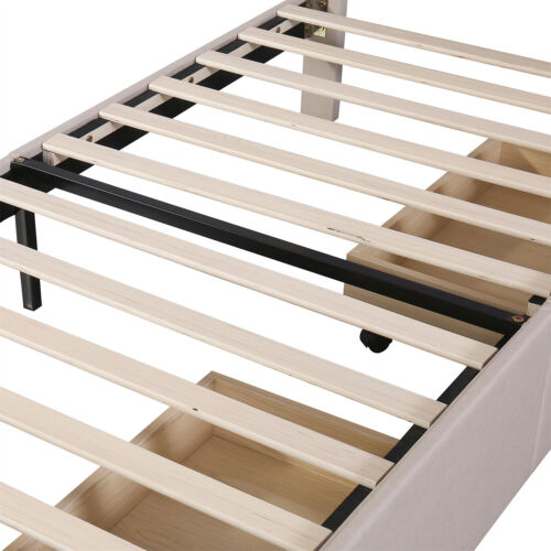 Polsterbett Einzelbett Jugendbett 90x200 cm Bettgestell Bett mit Bettkasten - Bild 10 von 16