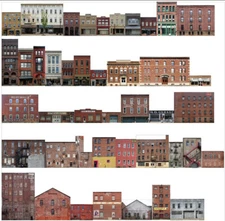 TRACKSIDE BACKDROP #500 Commercial  N Scale