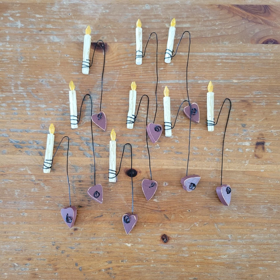 Lot Of 15 Star And  Candle  Country Primitive 4-5"  Christmas Ornaments - Image 3 of 4