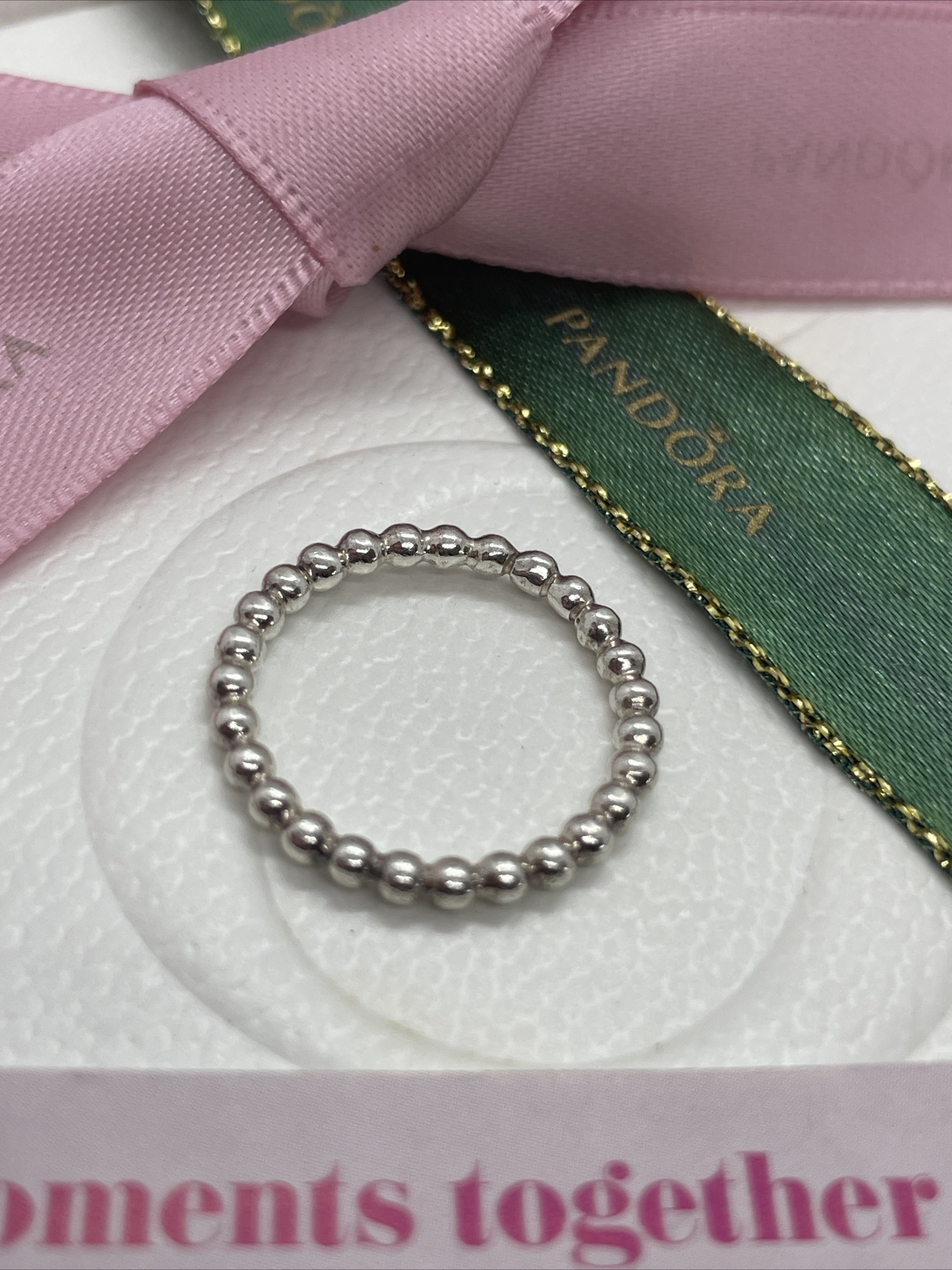 Pandora Small Bubble Stack Ring Size 50 Genuine 1… - image 9