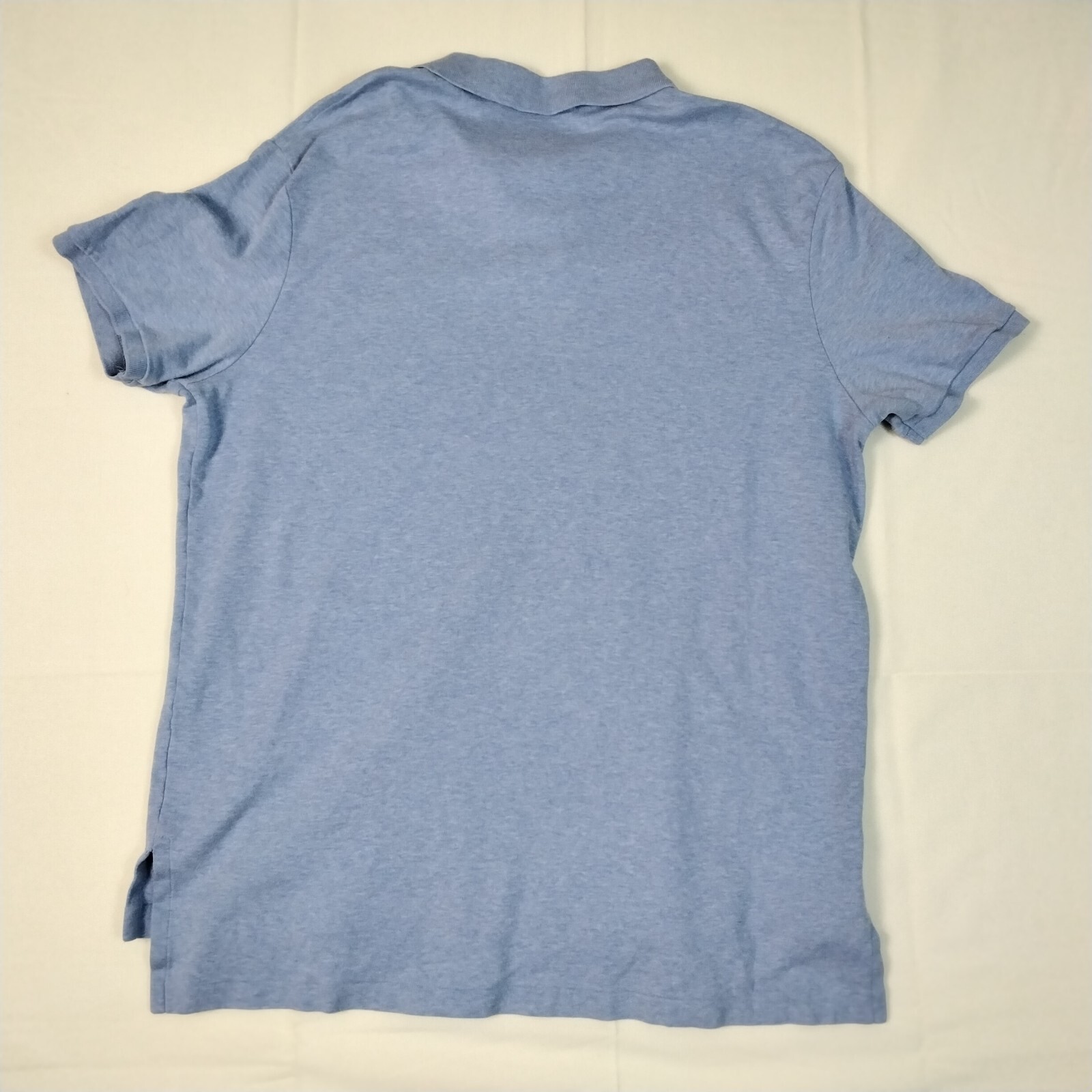 PONY Polo Ralph Lauren 2 bottoni camicia manica corta uomo XL blu cotone polo