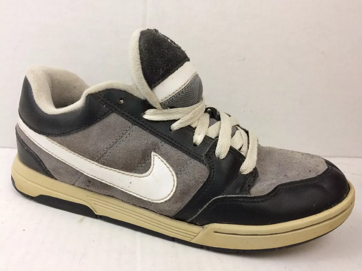 Nike 6.0 Mogan Jr Skate Shoes Kids Boys 5 Youth Gray Black Suede