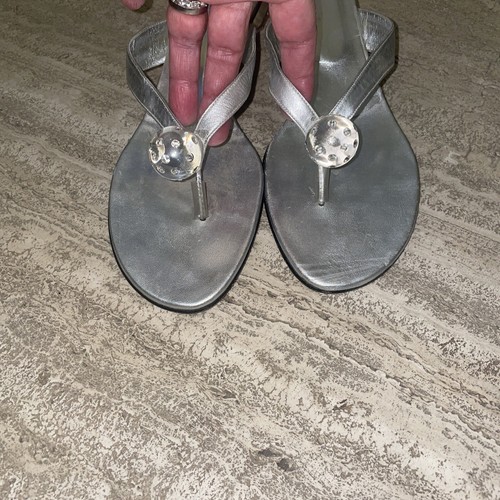 Gonzalo Pedrosa Ladies Silver Sandals - Size 39