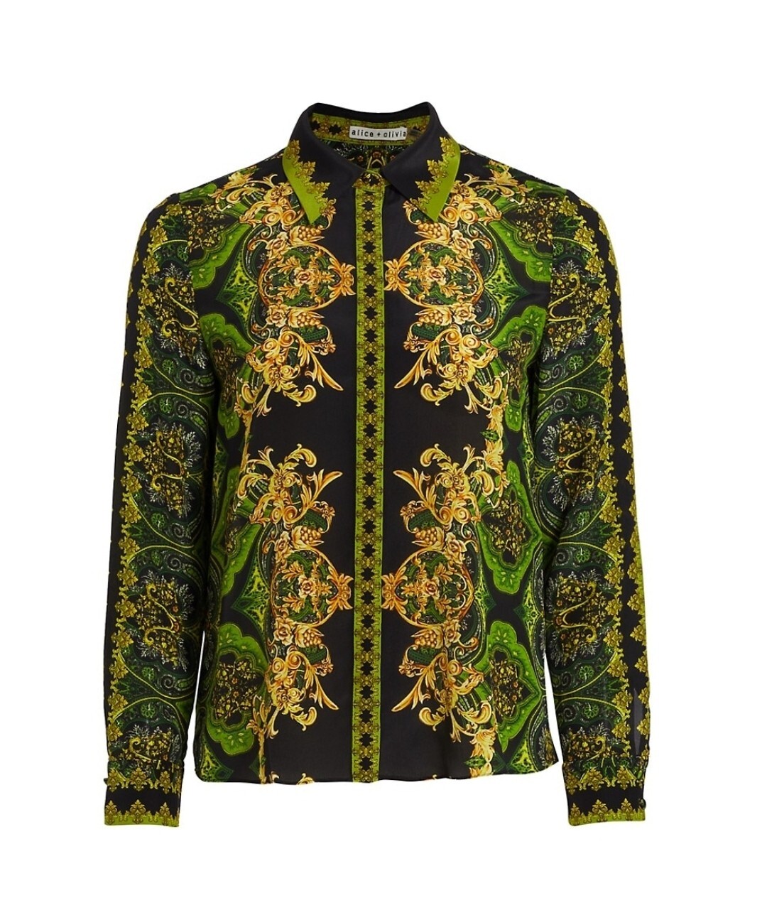 Alice+Olivia Willa Silk Shirt Size M NWT | eBay