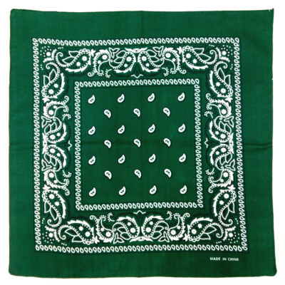 Bandana 100 Cotton Paisley Print Double-Sided Scarf Head Neck Face Mask 22''X22''