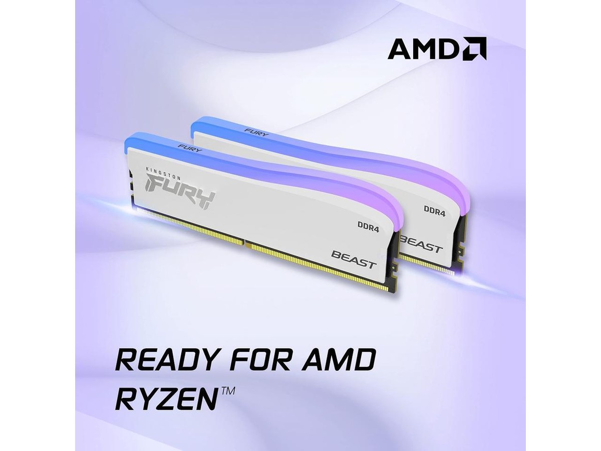 メモリー Kingston FURY White Memory 3600 16GBx2 Kingston FURY Beast RGB White 8GB 16GB 32GB DDR4 3600 288pin