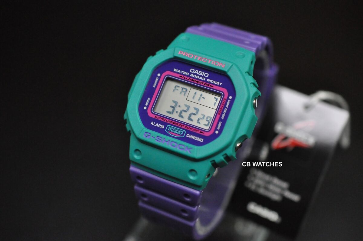 Casio G-Shock DW-5600TB-6 Joker Color Purple/Green come with Casio G-Shock DW-5600TB-6 Joker Color Purple/Green come with