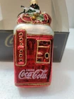 Adler Polonaise Blown Glass Coca Cola Coke Vending Machine Christmas Ornament