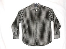 Nautica Shirt Men's Large Button Up Long Sleeve Black Check Casual Outdoor