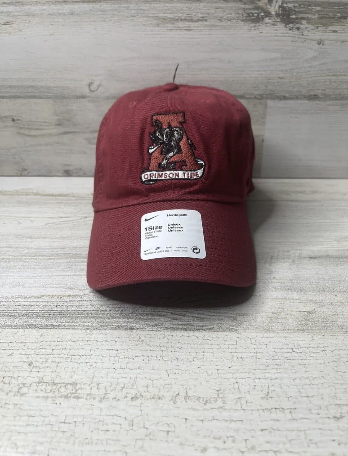 Nike ALABAMA CRIMSON TIDE Heritage86 NCAA Adjustable Strapback Hat (OSFM) NWT!!