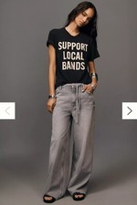 Pilcro High-Rise Wide-Leg Jeans Grey Size 30 Anthropologie NWT