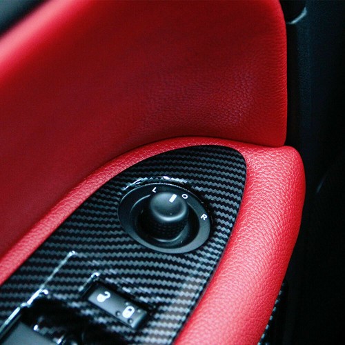 Interruptor de elevación de ventana de fibra de carbono botón panel cubierta embellecedor para Dodge Challenger 09+ - Imagen 4 de 9