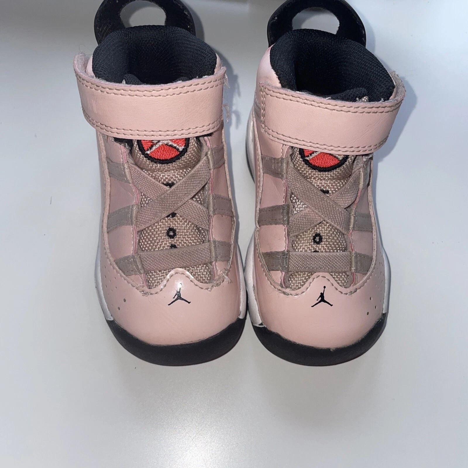 Sneakers Jordan 6 anelli bambino taglia 5C 323420 602 rosa e bianco