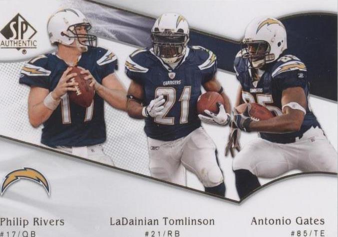 2009 SP Authentic Antonio Gates LaDainian Tomlinson Philip Rivers #181 - 1 of 2