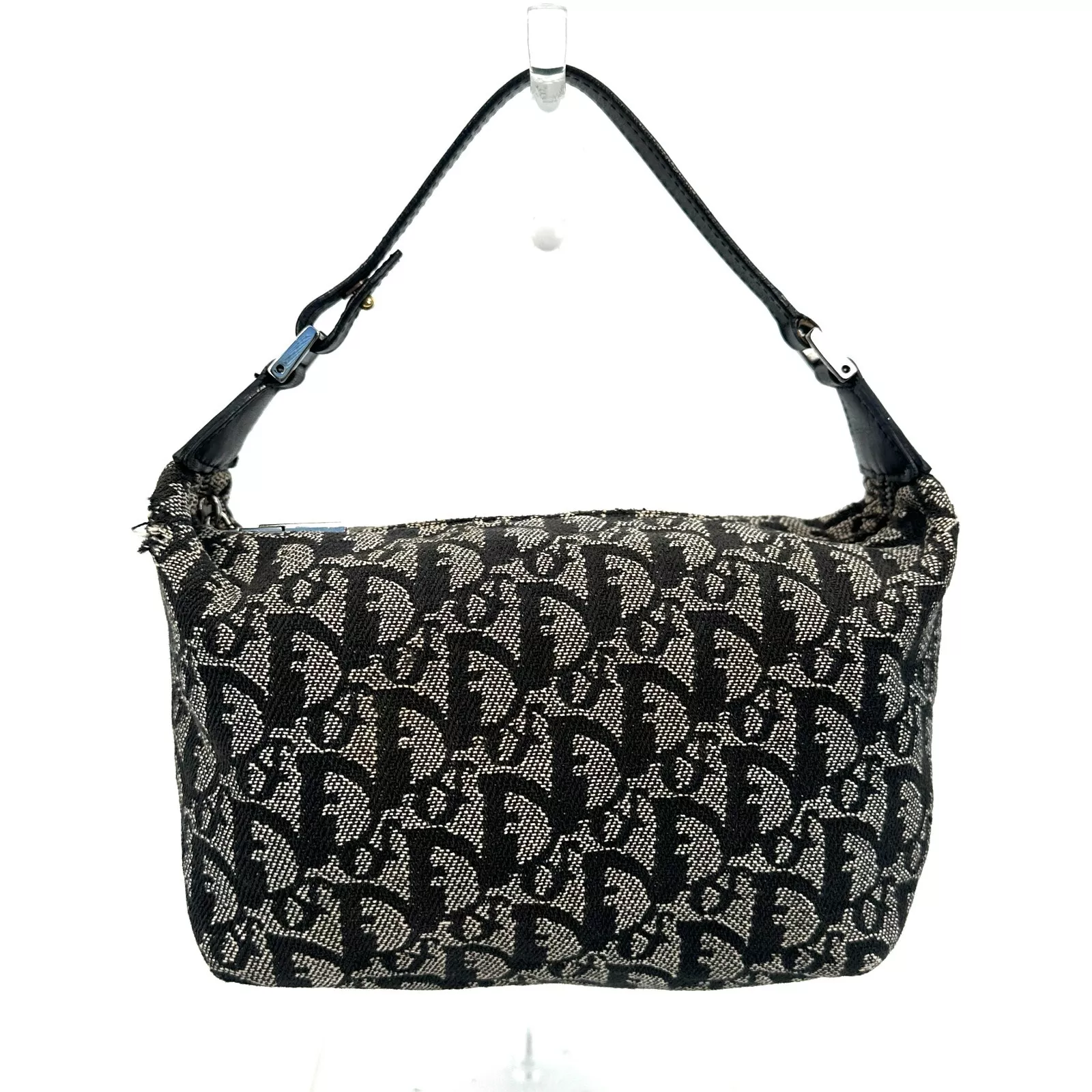 Sac à main Christian Dior trotteur toile bleu authentique #557