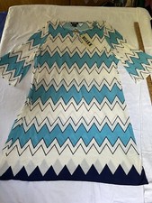 Womens Summer Casual Cocktail Dress Chevron Lightweight NWT 2XL