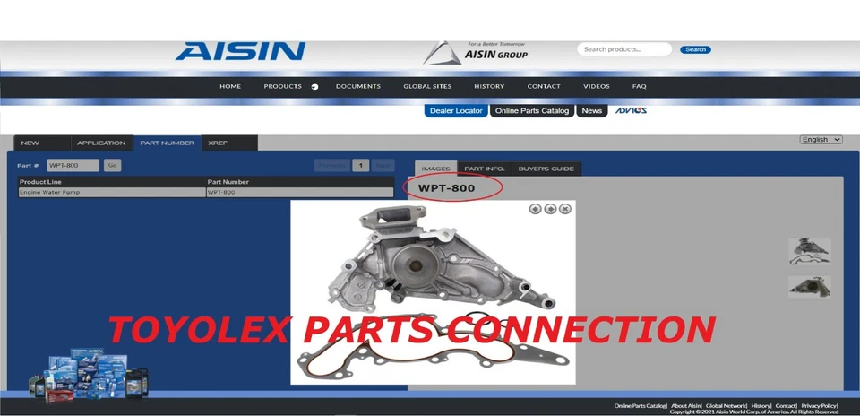 KIT COMPLETO DE CORREA DE DISTRIBUCIÓN Y BOMBA DE AGUA TOYOTA 4RUNNER 05-09 4.7 OEM DE FÁBRICA Foto 2 de 3