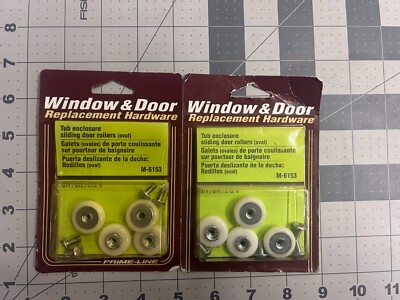 2-pack lot 4/PC Prime-Line Products M-6153 Sliding Tub Door Roller 7/8'' Round
