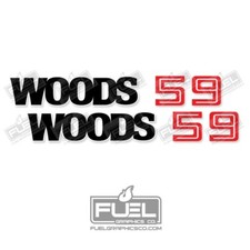 Woods 59 Utility Tractor Belly Mount Mower Deck Premium Vinyl Decal Set