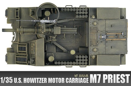 Academy Hobby Model Kit – 1/35 M7 Priest U.S. Self-Propelled Howitzer - Picture 6 of 6