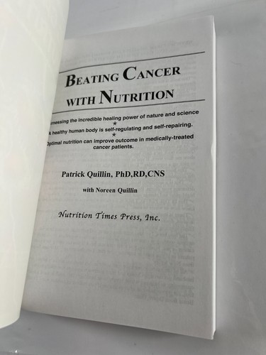 Beating Cancer with Nutrition (Fourth Edition) Rev by Patrick Quillin 2005 w/CD - Imagen 6 de 9