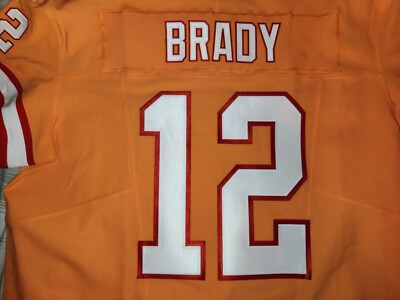 Tom Brady #12 Tampa Bay Buccaneers Orange Fuse Nike Football