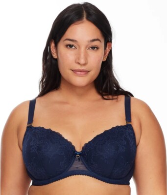 Dita Von Teese NAVY Fiamma Full Figure Molded Bra, US 40F, UK 40E