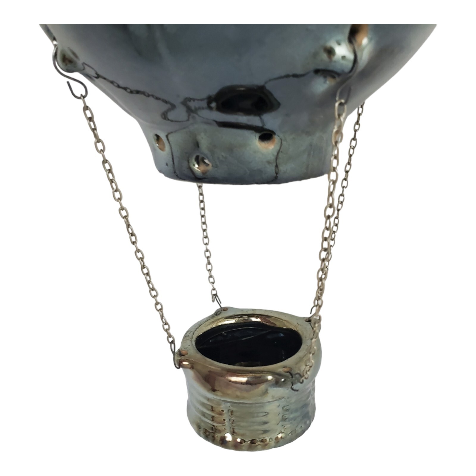 Vintage Ceramic Hot Air Balloon Wax Melter Tart Warmer Pottery Hanging