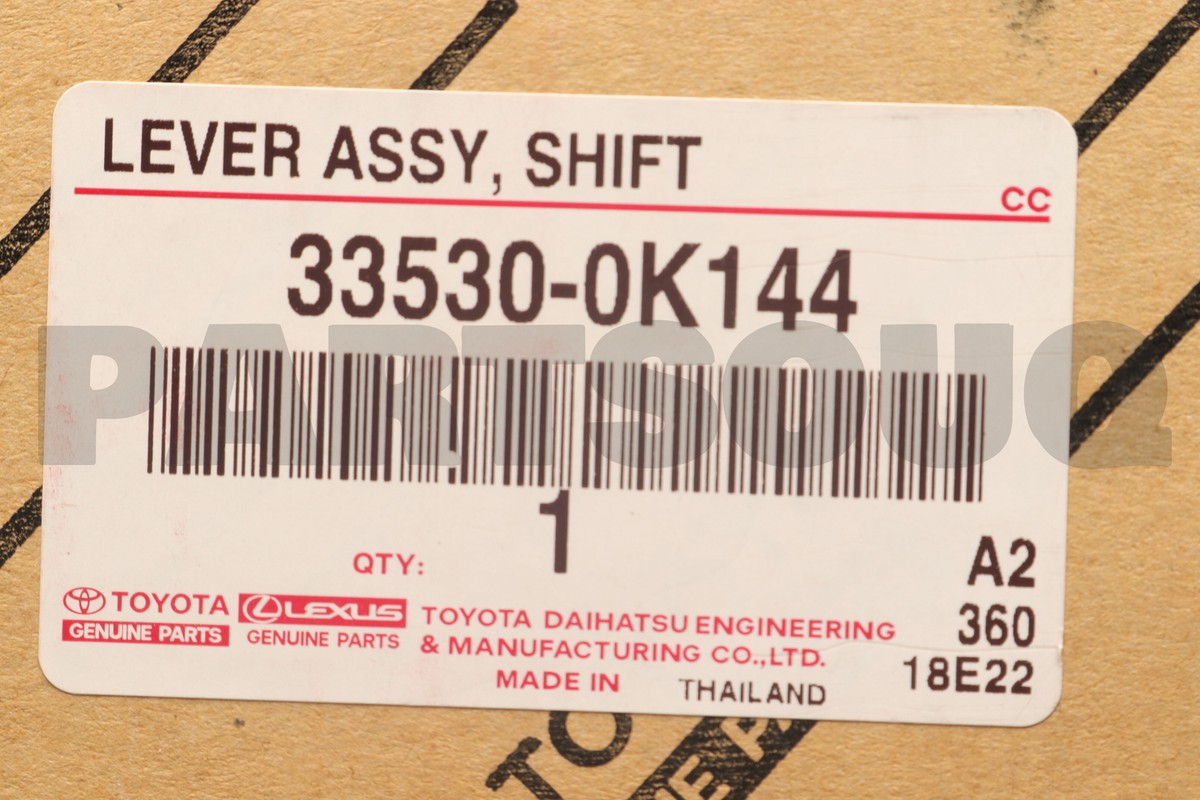 335300K144 Genuine Toyota LEVER ASSY SHIFT 33530-0K144 | eBay