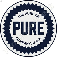Pure Oil 11.75" Round Metal Sign